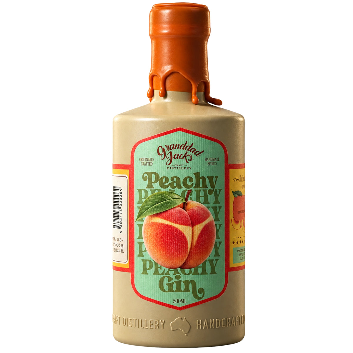 Granddad Jack's Peachy Gin ピーチジン リミテッドリリース クラフトジン 500ml 日本入荷100本限定（ボトルのみ／ギフトボックス入り／グラスセット）